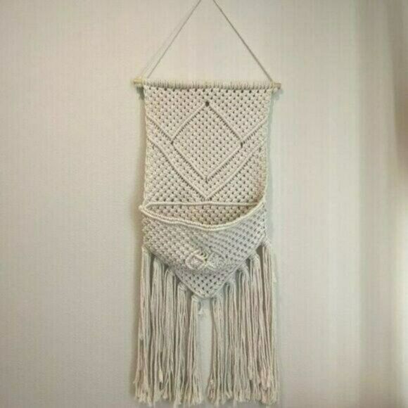 NEW Macrame Wall Hanging Tapestry Home Decor Accent Boho - Picture 1 of 7
